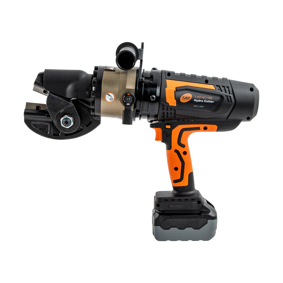 TJEP HC-18B Hydra Cutter — akumulatorowa przecinarka prętów zbrojeniowych, widok z profilu