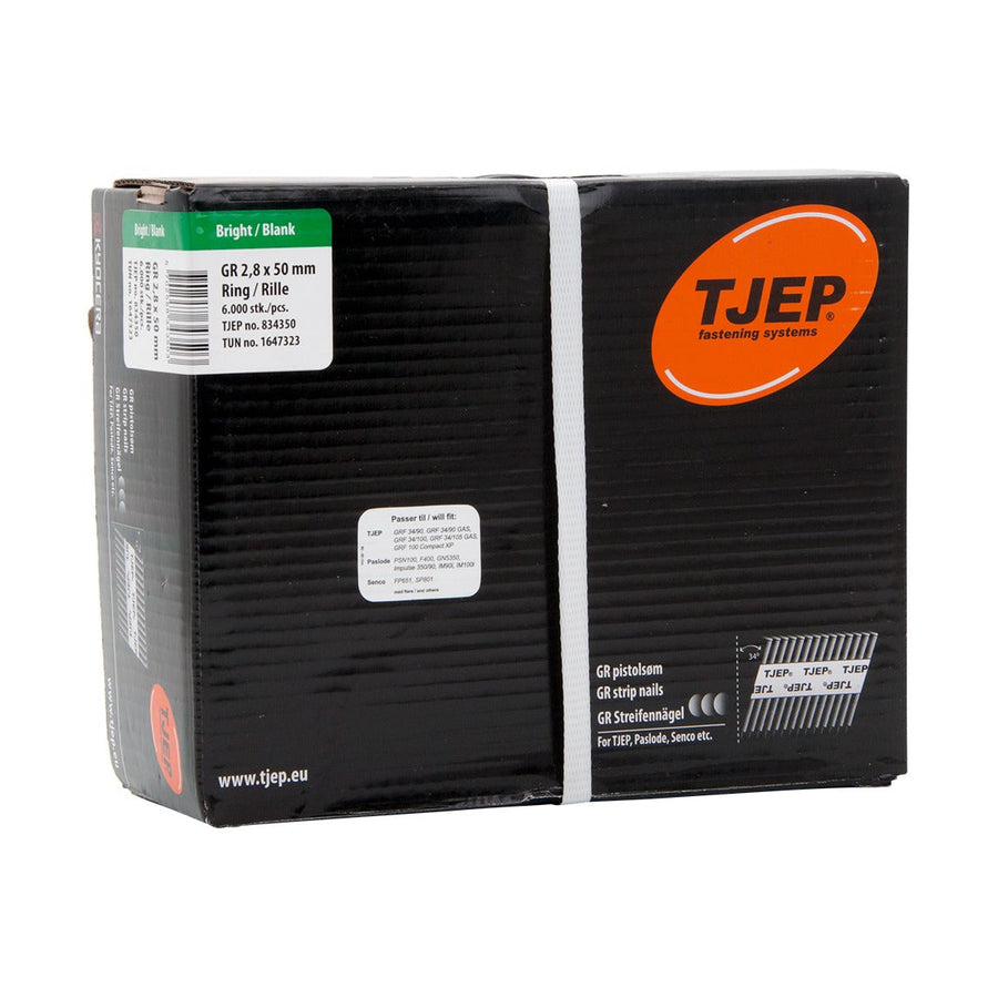 Gwoździe TJEP GR 28/50 pierścieniowe, Jumbobox (czarne)